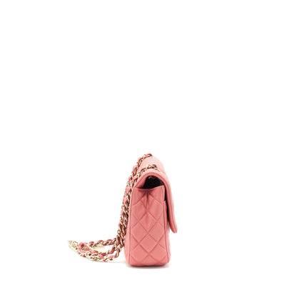 Chanel Limited charm Flap bag Lambskin pink L
