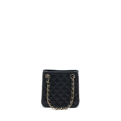 Chanel Mini Bucket Tote Bag Caviar Black L (Microchip)