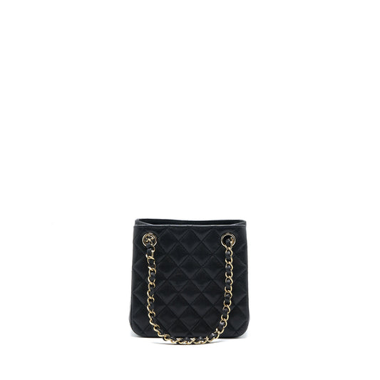 Chanel Mini Bucket Tote Bag Caviar Black L (Microchip)