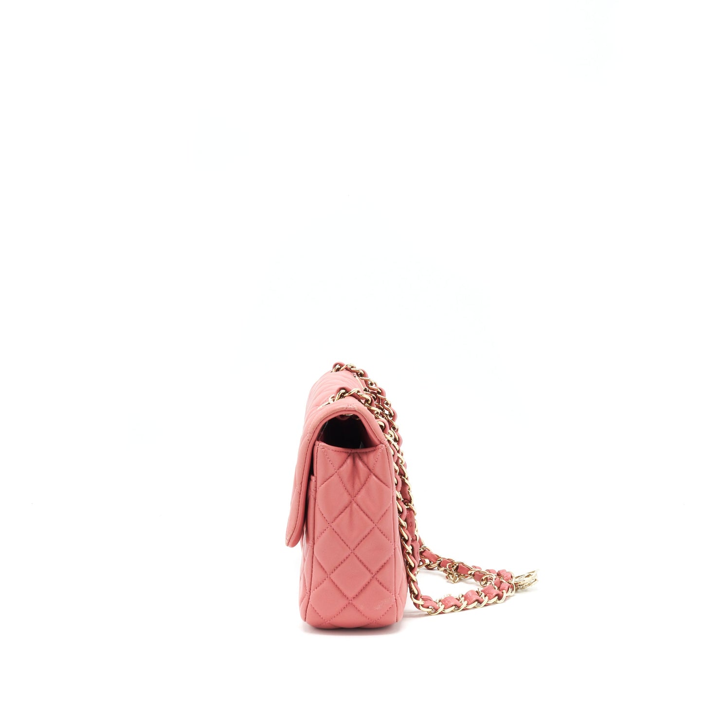 Chanel Limited charm Flap bag Lambskin pink L