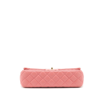 Chanel Limited charm Flap bag Lambskin pink L