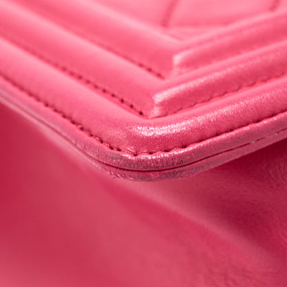 Chanel Medium Boy Bag Lambskin Pink