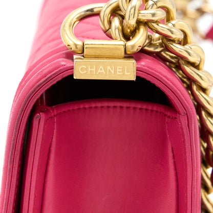 Chanel Medium Boy Bag Lambskin Pink