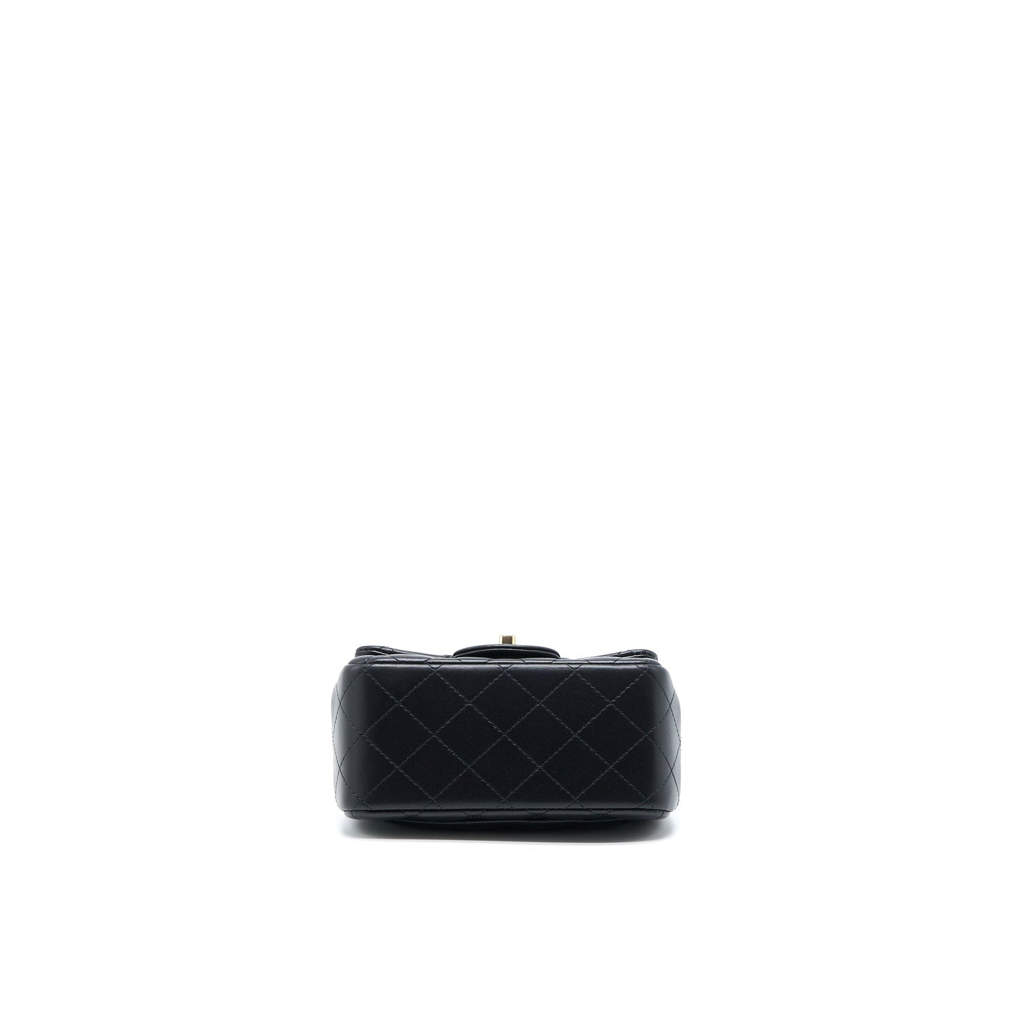 Chanel Mini Square Flap Bag Lambskin Black L (Microchip)