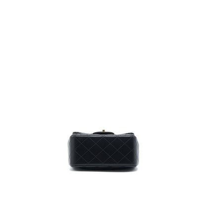 Chanel Mini Square Flap Bag Lambskin Black L (Microchip)