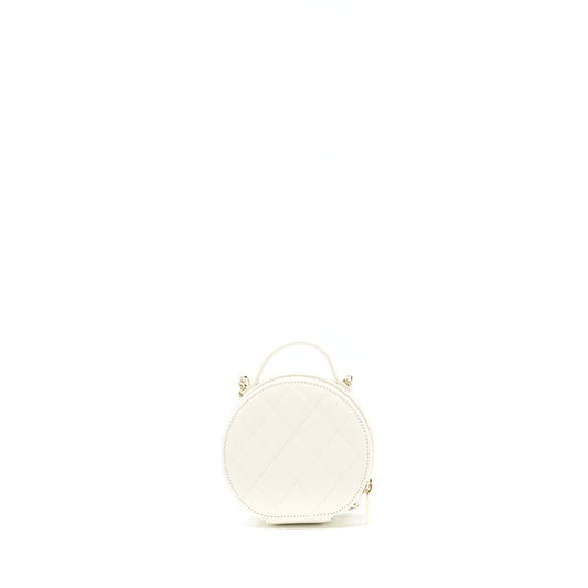 Chanel clutch with chain Caviar white L