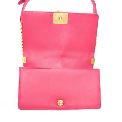 Chanel Medium Boy Bag Lambskin Pink