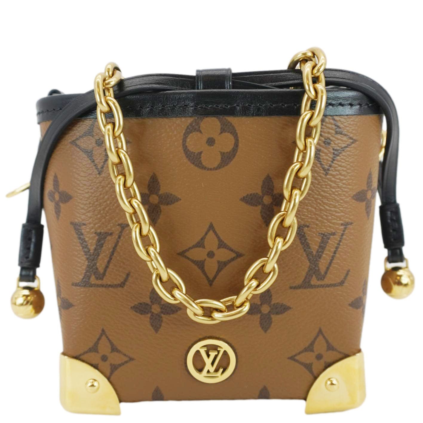 LOUIS VUITTON Noe Monogram Reverse Canvas Purse Brown