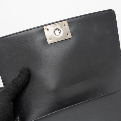 Chanel Medium Boy Bag lambskin black ruthenium hardware