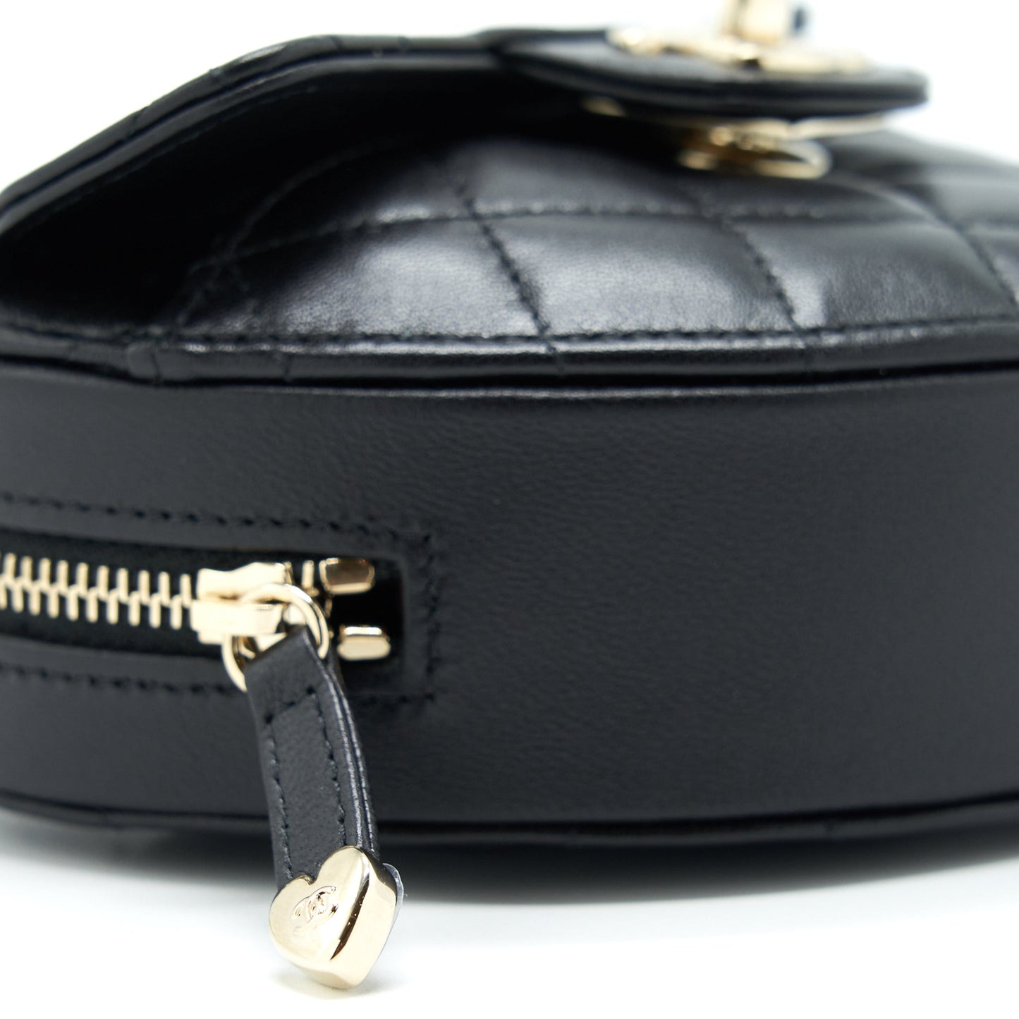 Chanel 22S Small Heart Bag Lambskin Black L