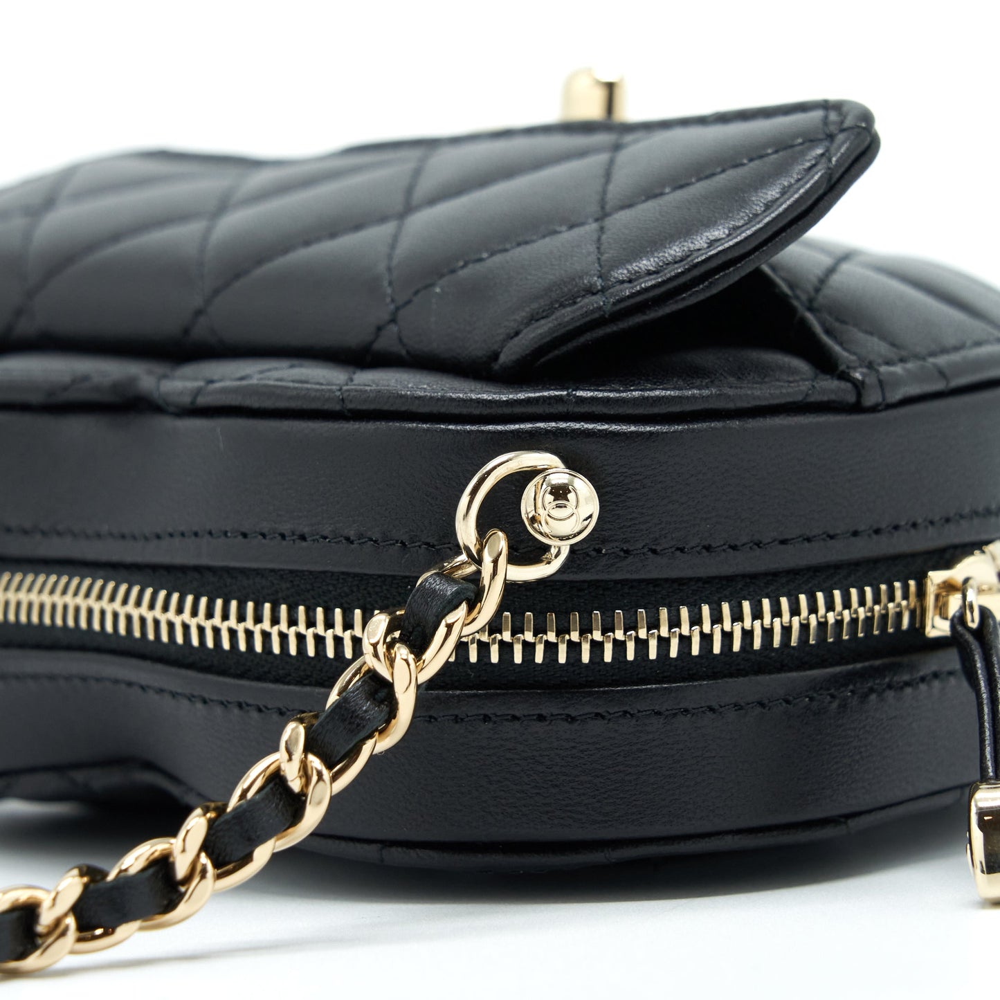 Chanel 22S Small Heart Bag Lambskin Black L