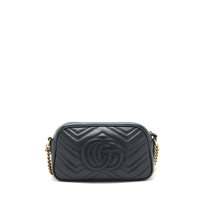 Gucci Marmont small matelasse shoulder bag black