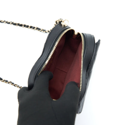 Chanel 22S Small Heart Bag Lambskin Black L