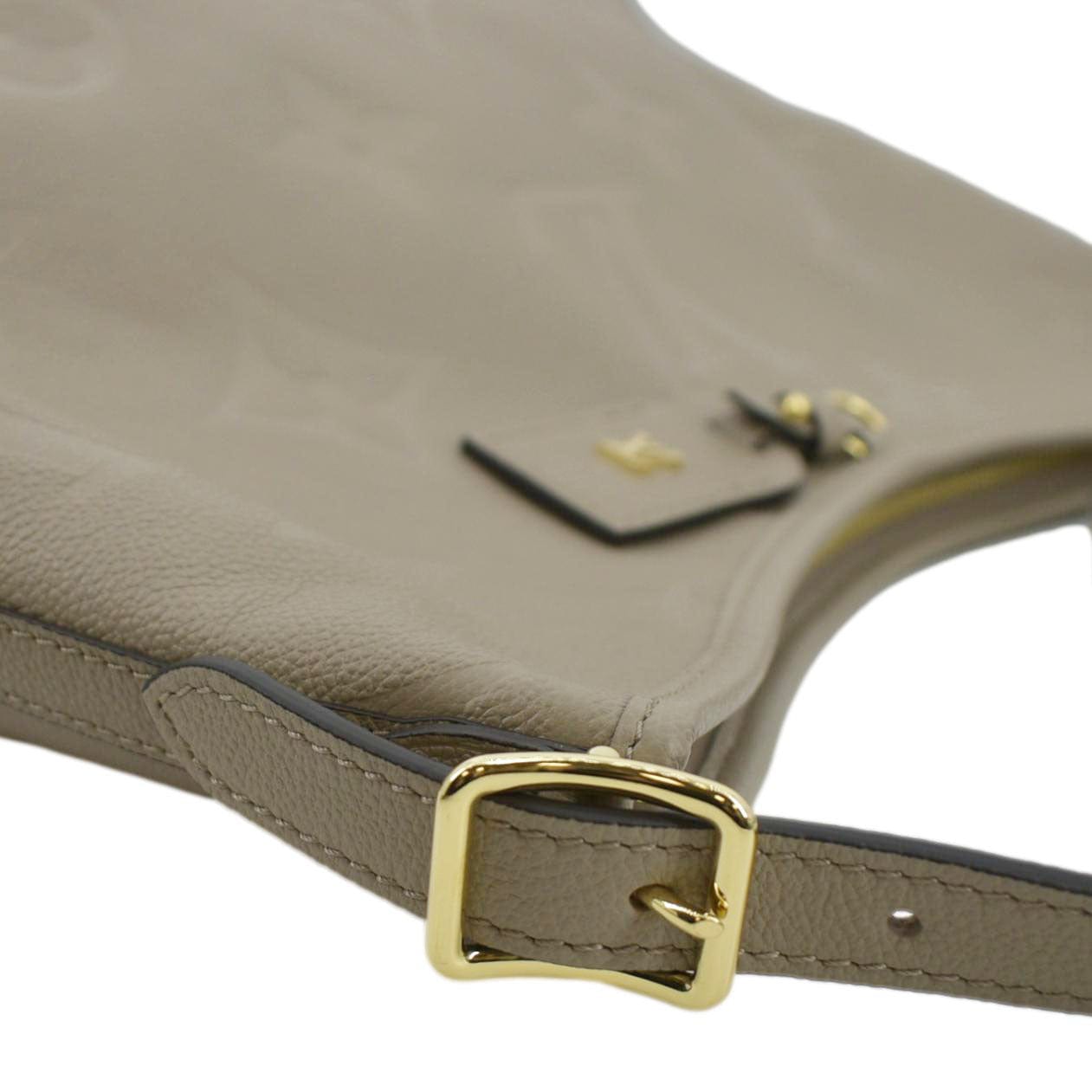 LOUIS VUITTON Carryall MM Monogram Empreinte Crossbody Bag Tourterelle Gray