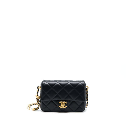 Chanel My Perfect Mini Flap Bag Black  (Microchip)
