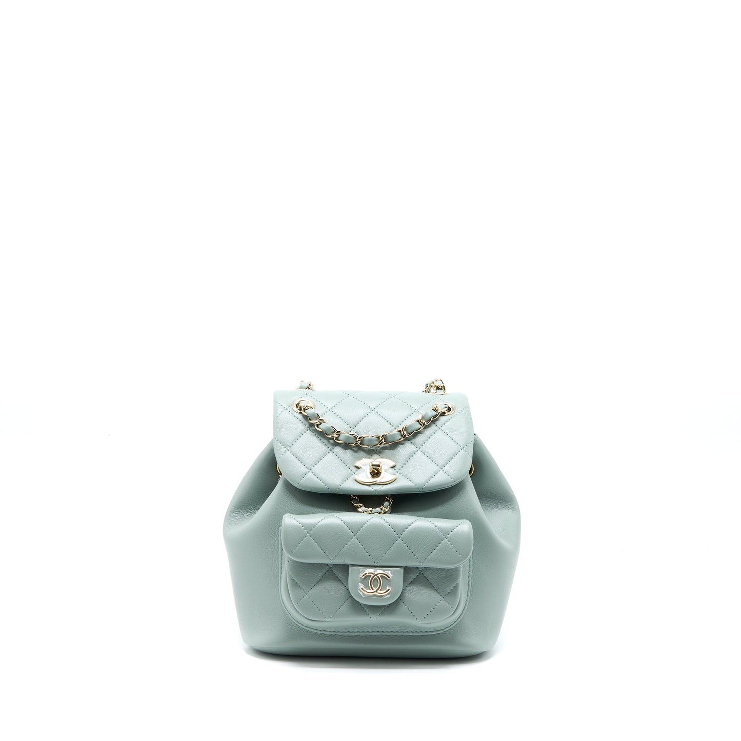 Chanel 23C Duma Mini Backpack Calfskin Light Grey L (Microchip)