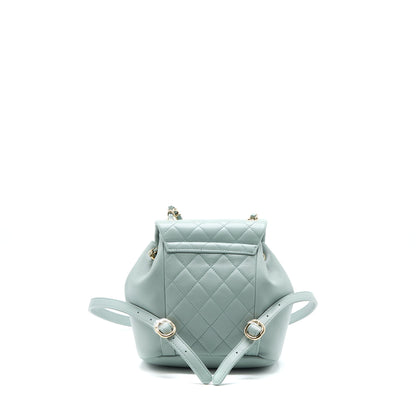 Chanel 23C Duma Mini Backpack Calfskin Light Grey L (Microchip)