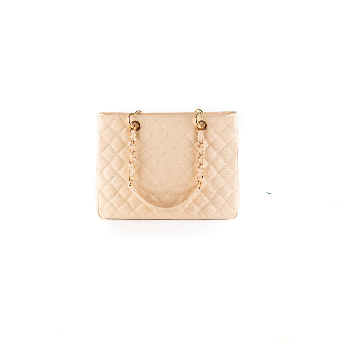 10/7 Deal Of The Day - Chanel Quilted Caviar Grand Shopping Tote GST Beige