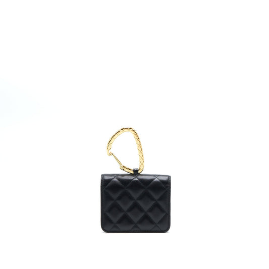 Chanel Jewel Hook Cardholder Lambskin Black