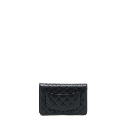 Chanel Classic Wallet On Chain Caviar Black  (Microchip)