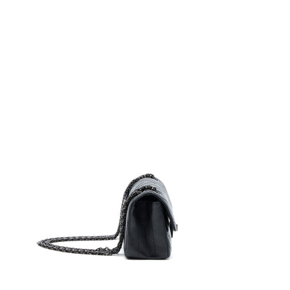 Chanel Mini Reissue 2.55 Flap Bag Chevron Aged Calfskin So Black