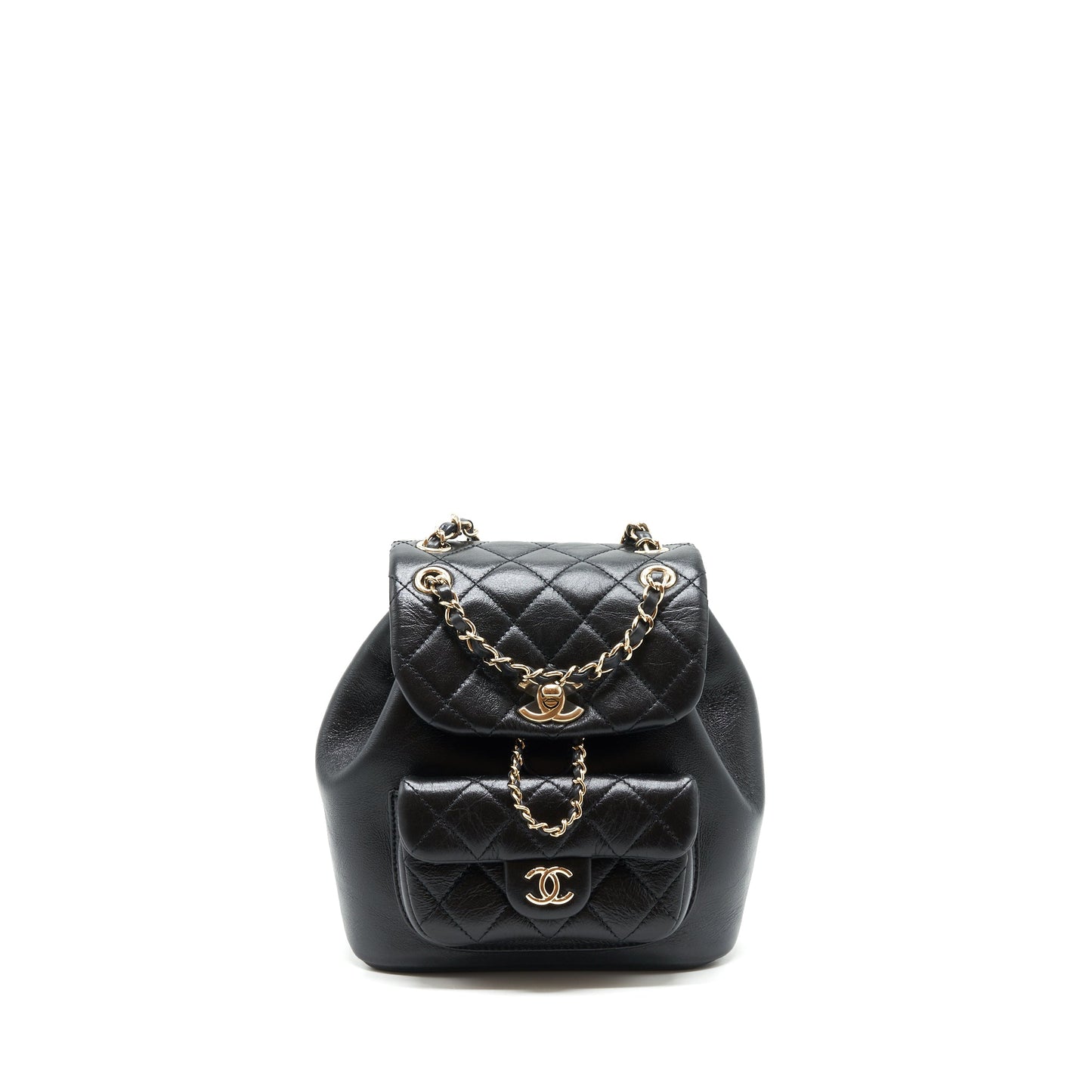 Chanel 22C mini Duma backpack calfskin Black L