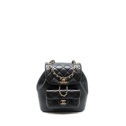 Chanel 22C mini Duma backpack calfskin Black L