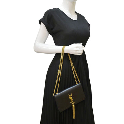 YVES SAINT LAURENT Kate Tassel Leather Crossbody Bag Black