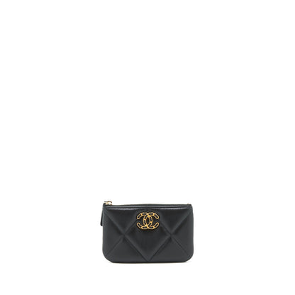 Chanel 19 Mini Pouch Lambskin Black