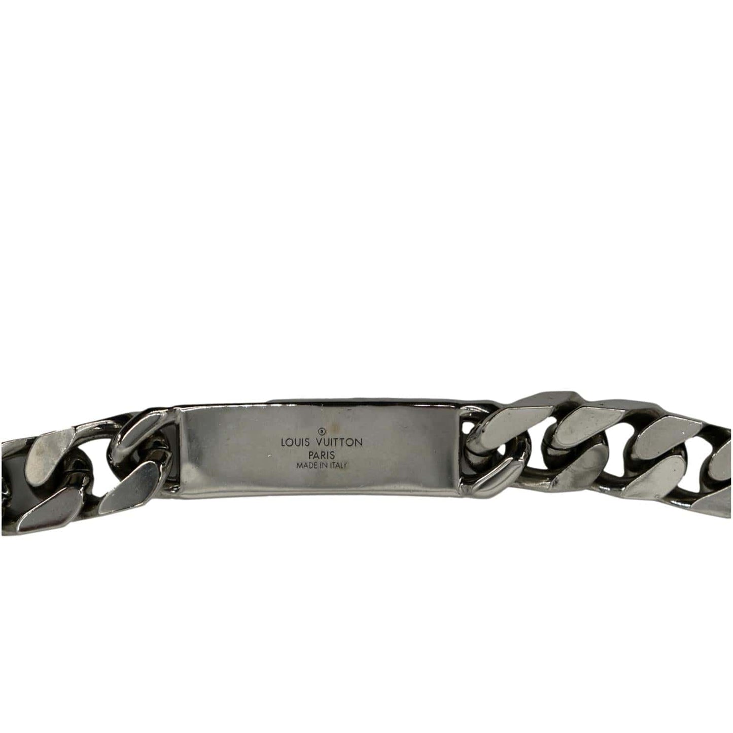 LOUIS VUITTON Monogram Chain Bracelet Silver