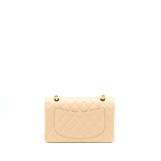 Chanel Small Classic Double Flap Bag Caviar Beige (Microchip)