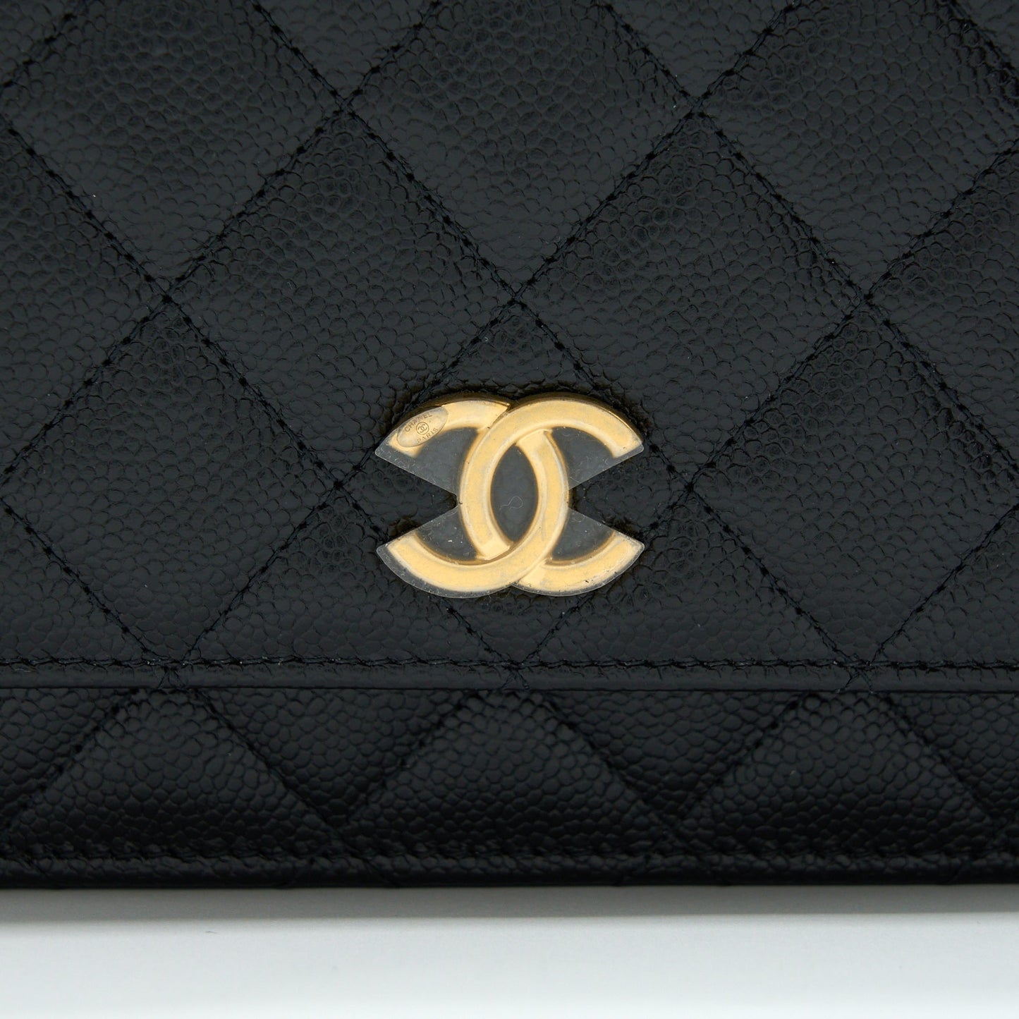 Chanel Letter Top Handle Wallet On Chain Caviar Black
