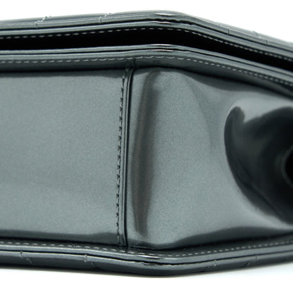 Chanel Medium Boy Bag Patent Grey Ruthenium