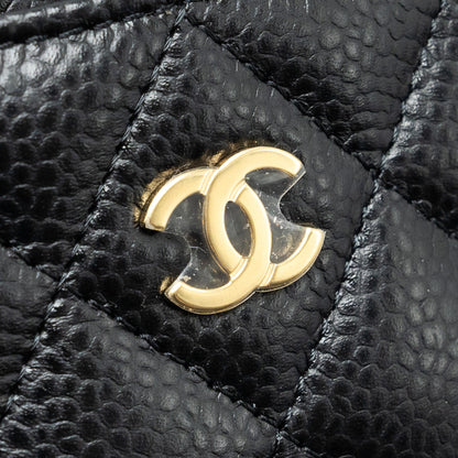 Chanel Classic Card Holder caviar black  (microchip)