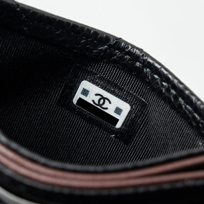 Chanel Classic Card Holder caviar black  (microchip)
