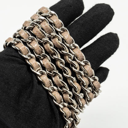 Chanel Classic Wallet on Chain caviar dark beige