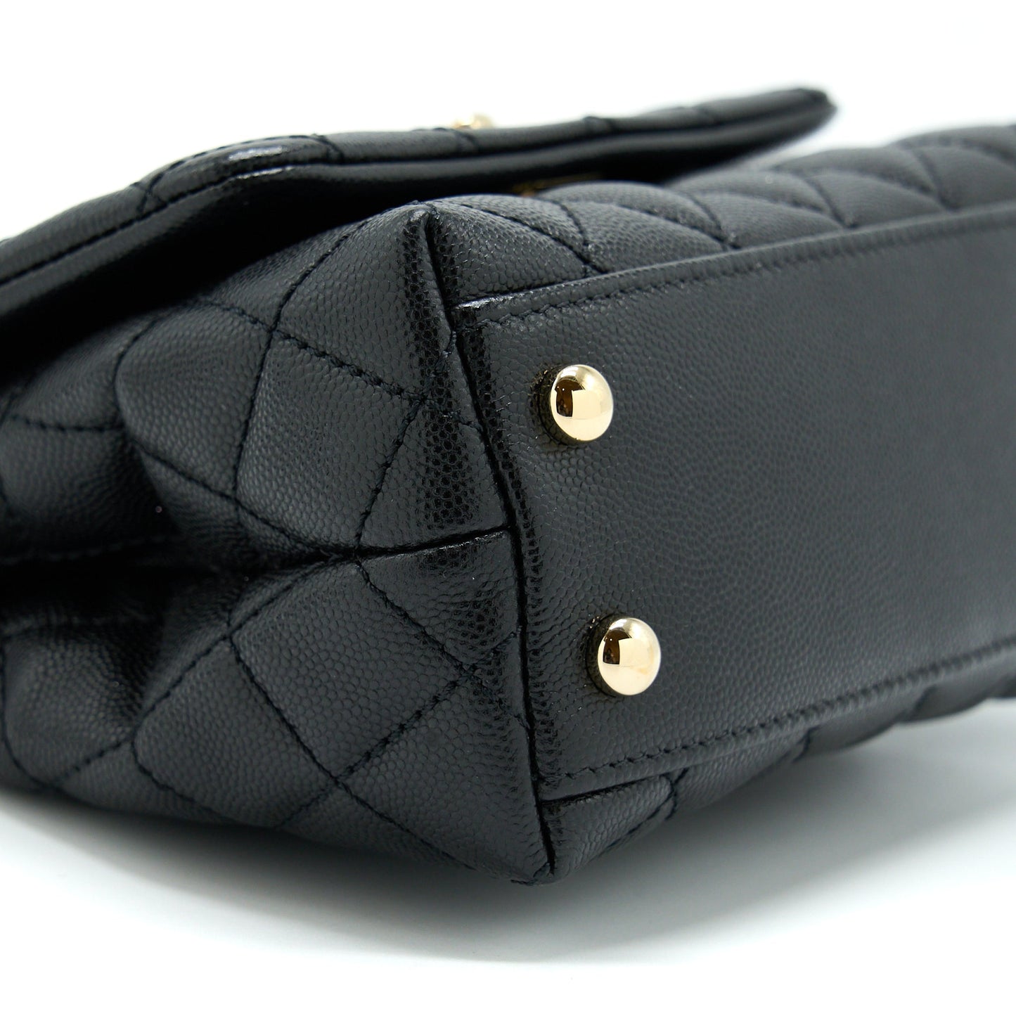 Chanel Mini Coco Handle Caviar Black L