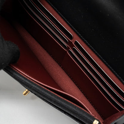 Chanel 24C gold Crush wallet on chain calfskin black  (microchip)