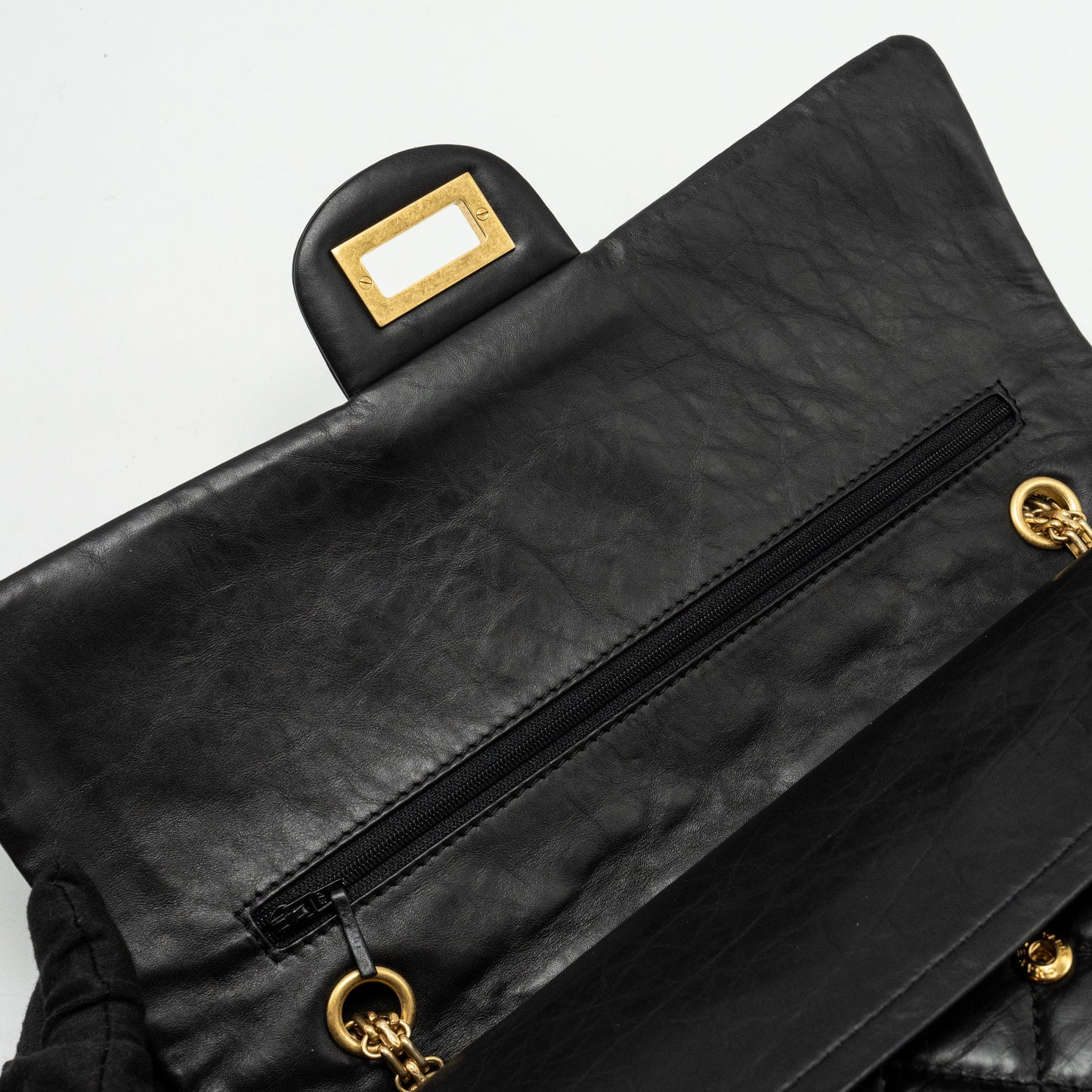 Chanel Maxi 2.55 reissue flap bag aged calfskin Black