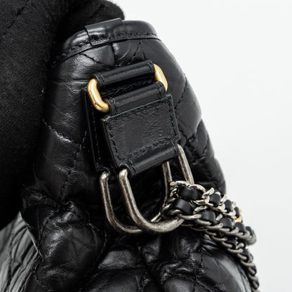 Chanel Maxi Gabrielle Hobo Bag Calfskin Black Multicolour Hardware