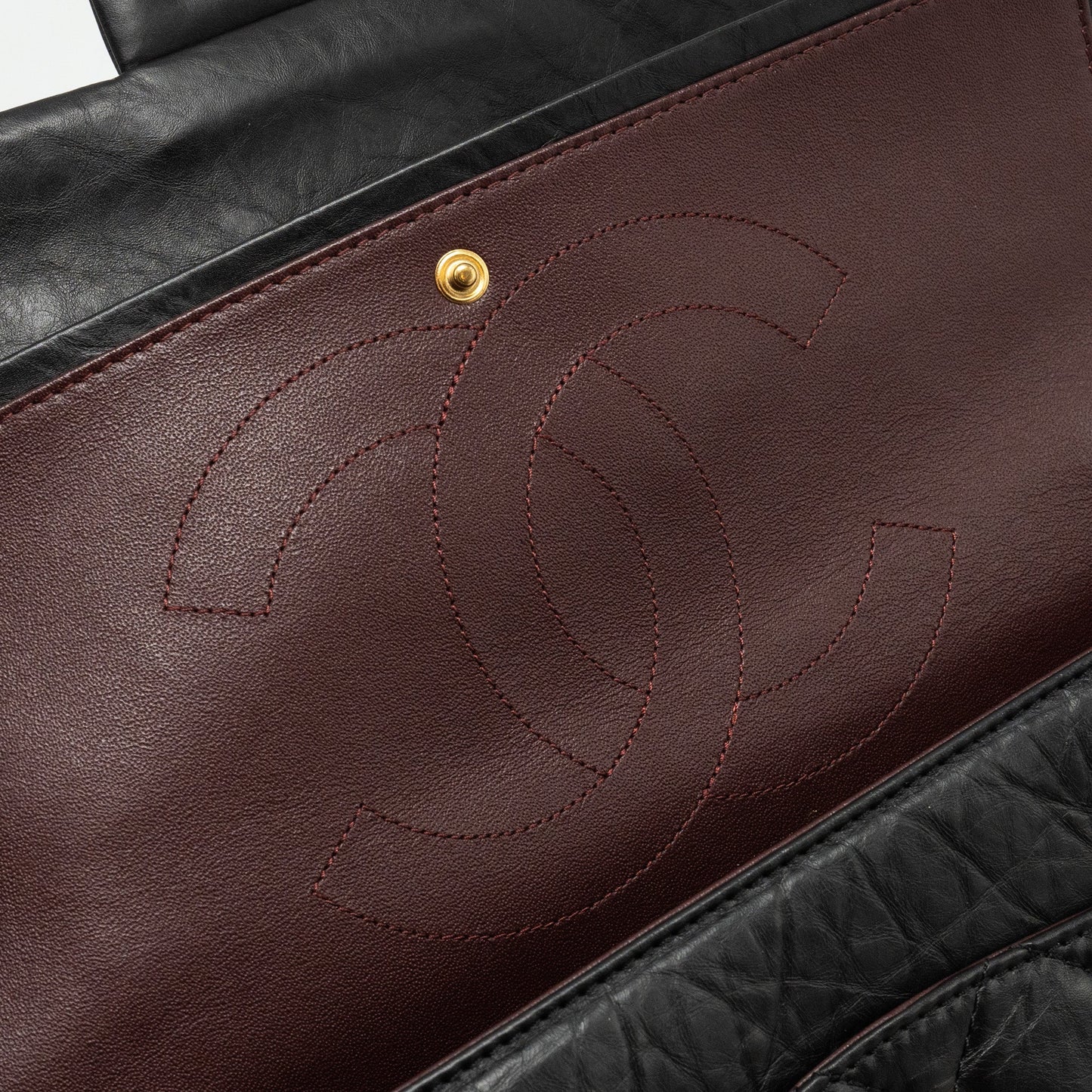 Chanel Maxi 2.55 reissue flap bag aged calfskin Black