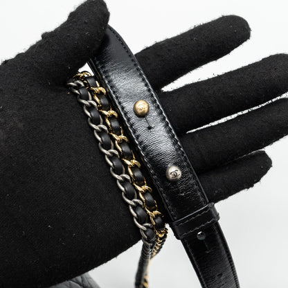 Chanel Maxi Gabrielle Hobo Bag Calfskin Black Multicolour Hardware