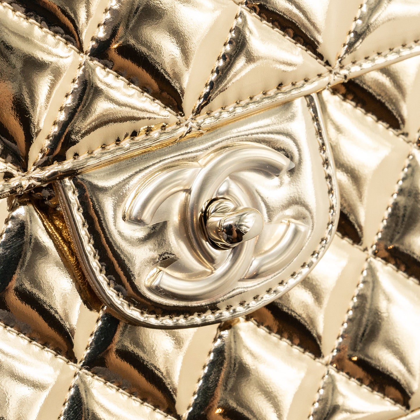 Chanel 24c Backpack With Star Patent Gold L (microchip)