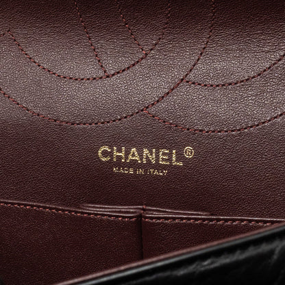 Chanel Maxi 2.55 reissue flap bag aged calfskin Black