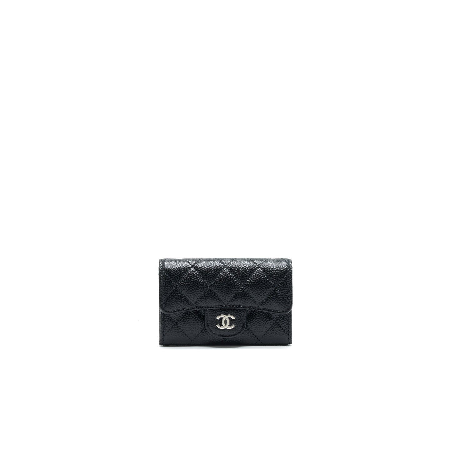 CHANEL Classic Card Holder Grained Calfskin  Black