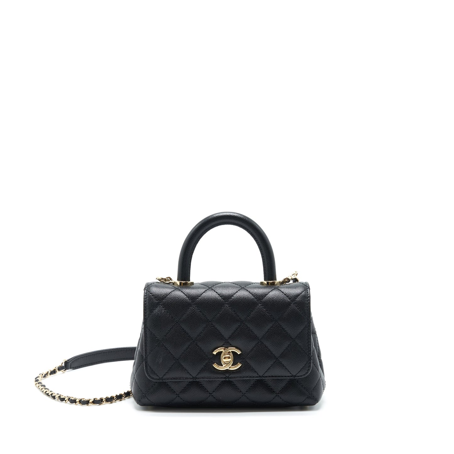 Chanel Mini Coco Handle 20cm Caviar Black L