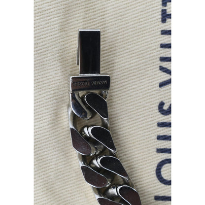 LOUIS VUITTON Monogram Chain Bracelet Silver
