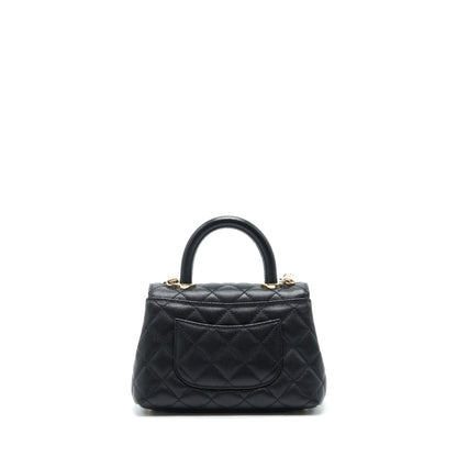 Chanel Mini Coco Handle 20cm Caviar Black L