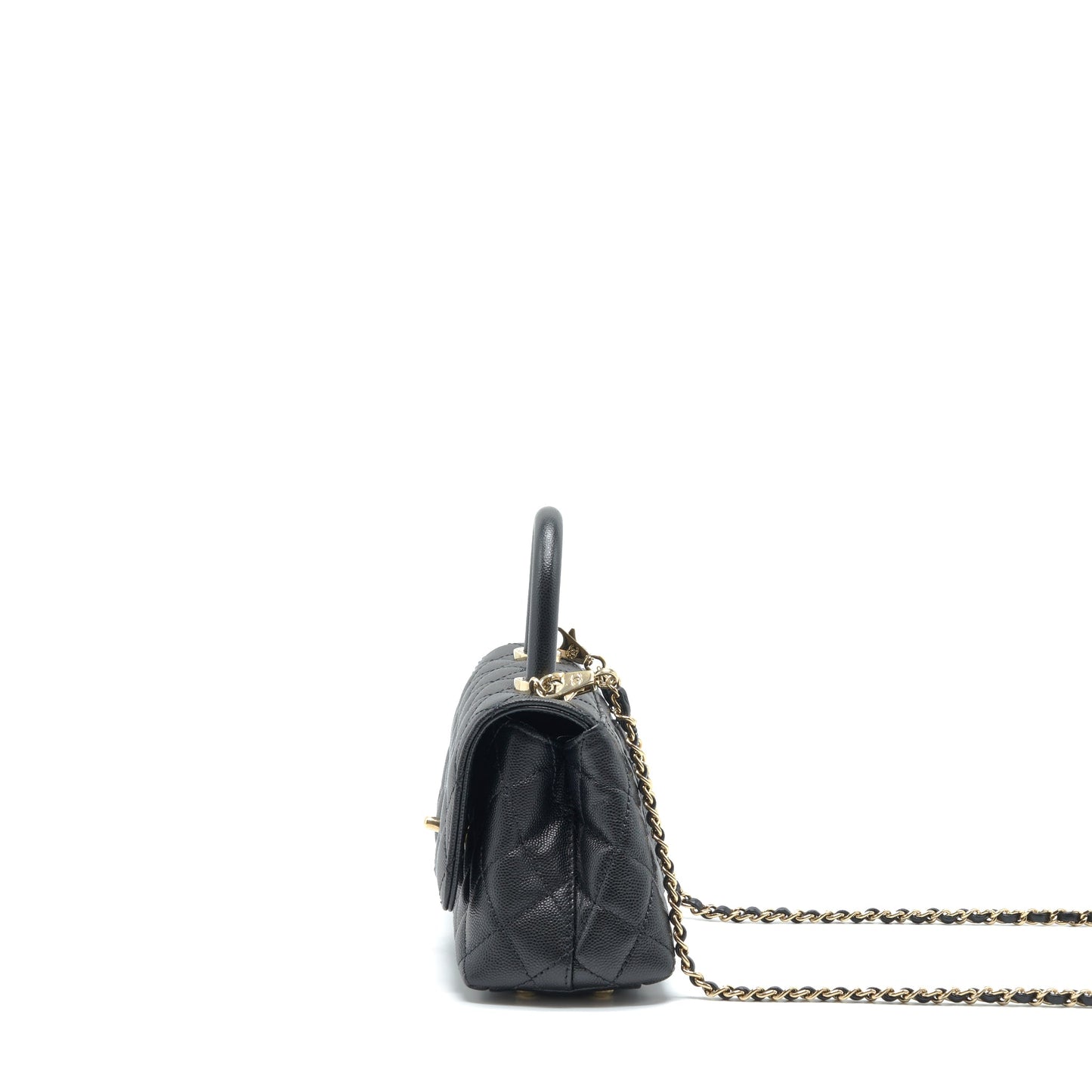 Chanel Mini Coco Handle 20cm Caviar Black L