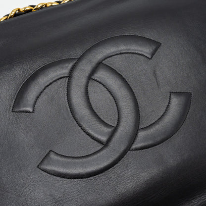 Chanel Vintage Tote Bag Calfskin Black